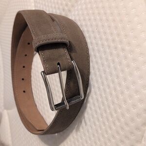 W. Kleinberg Suede Belt with Nickel Roller SIZE 36
